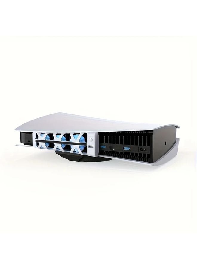 White PS5 Cooling Fan for Disc and Digital Editions High Performance Cooling System - Image 3